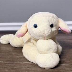 Commonwealth Vintage Lamb Plush Stuffed Animal Cream Blue Eyes Floppy Toy